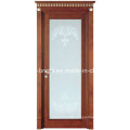 China Made Latest Stain Glass Wood Door with Frames